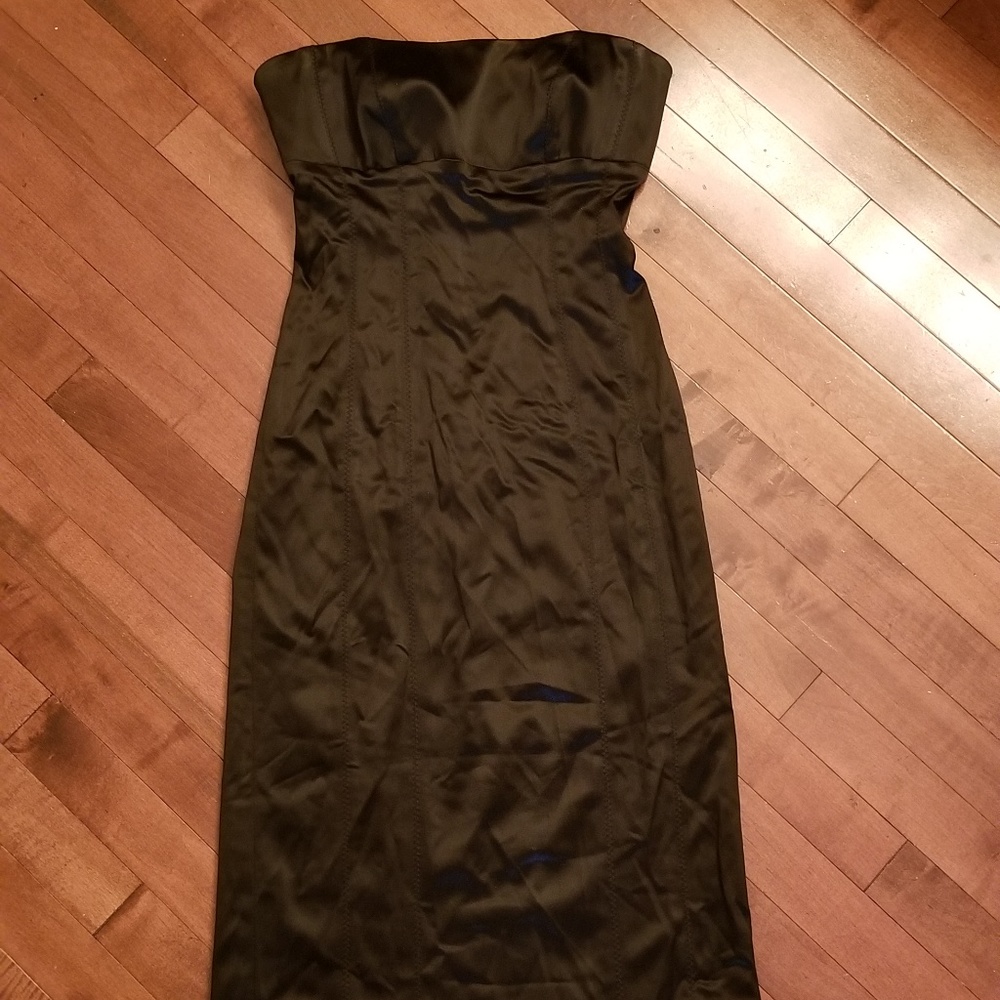 Women's Bebe Long Strapless Body Con Dress Size M